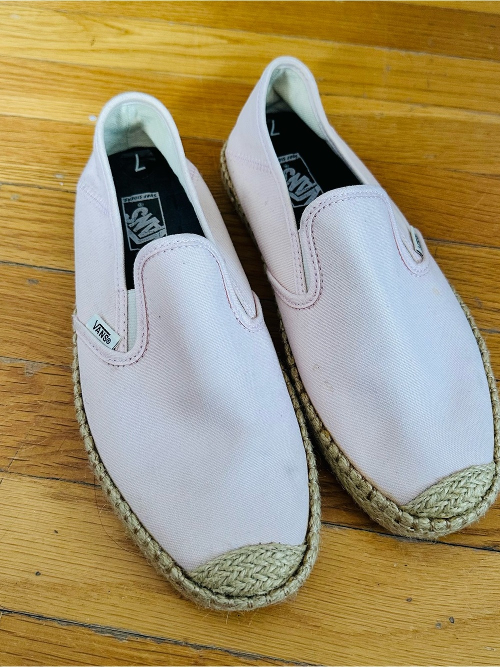 Vans Pink Slip-On Espadrille surf siders Sneakers size 7